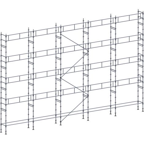 Echafaudage façadier 160 m² garde-corps