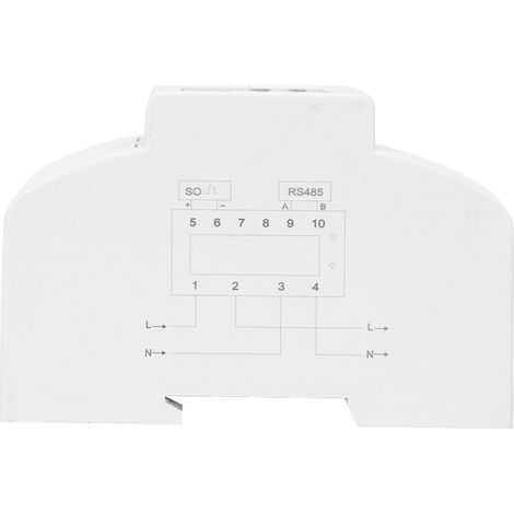 Compteur d'énergie électronique multifonction monophasé 4P avec écran LCD rétroéclairé DDS6619-015 et protocole de communication Modbus RS485 (1/5)