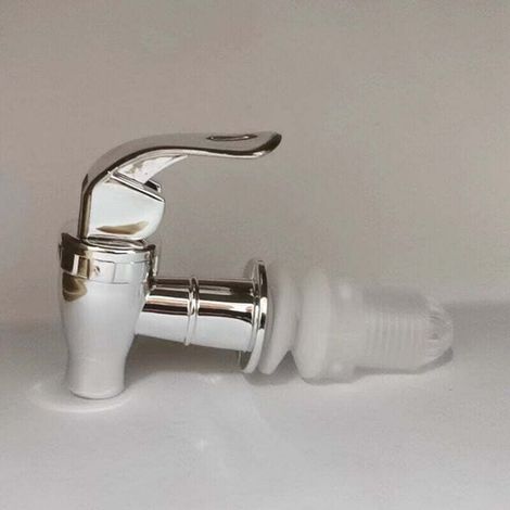 Lot de 2 robinets de rechange pour distributeur de boissons (chaudes et froides, café et jus), argent (1/4)