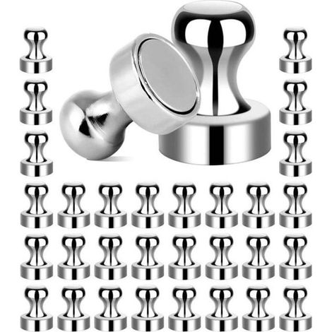 32pcs Aimants Puissants,Aimant Frigo Magnet 12x16mm,Mini Aimant en Néodyme Extra,Puissant Petit Aimant Super avec Boîte de Rang (1/4)