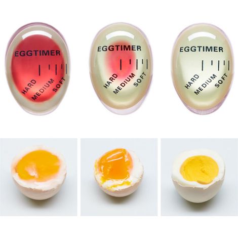 Set of 2 Egg Timers - Color Indicator - Timers for Soft-Boiled, Medium-Boiled, and Hard-Boiled Eggs - Safe and Durable Kitchen Utensil - Gift Idea and Household Item (1/5)
