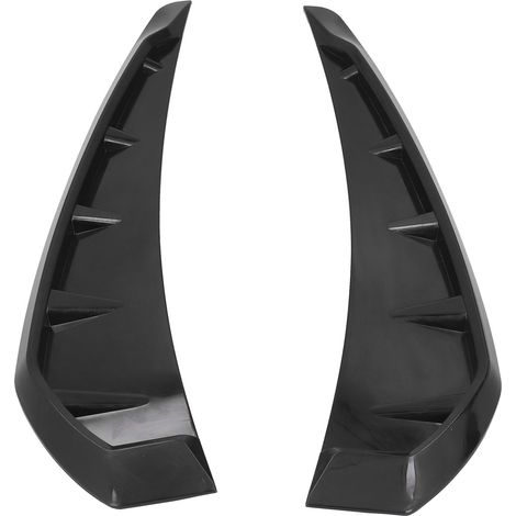 2 universelle schwarze Gummi-Seitenstoßstangen-Luftabweiser, dekorative Radlaufverkleidungen, links/rechts Set, Autozubehör für den Außenbereich (1/5)