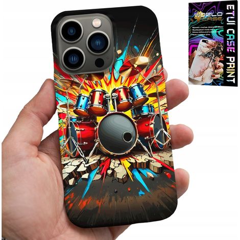Custodia per iPhone 14 PRO - batteria rock rock & roll + lamina (1/5)
