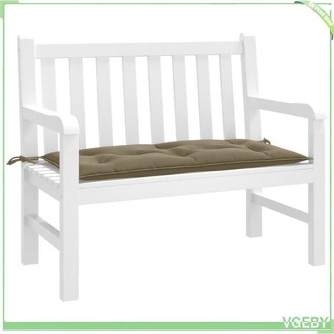 4002539 Coussin de banc de jardin taupe mélangé 100x50x7 cm tissu (1/5)