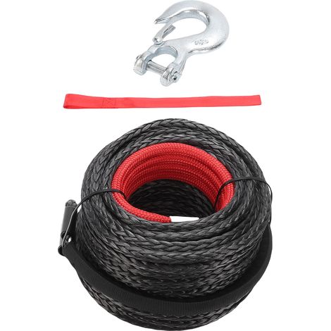 Corde treuil synthétique 3/8in avec manchon – Câble crochet forgé gros tout-terrain camion 8mm 15m, treuillage (1/5)