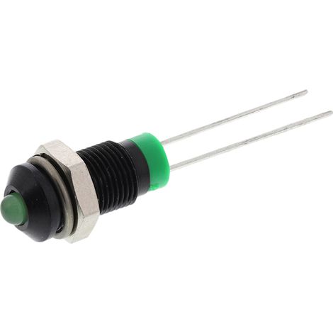 Voyant LED lumineux Vert RS PRO, dia. 6mm, 2V c.c., taille de la lampe 3 mm ( Prix pour 1 )