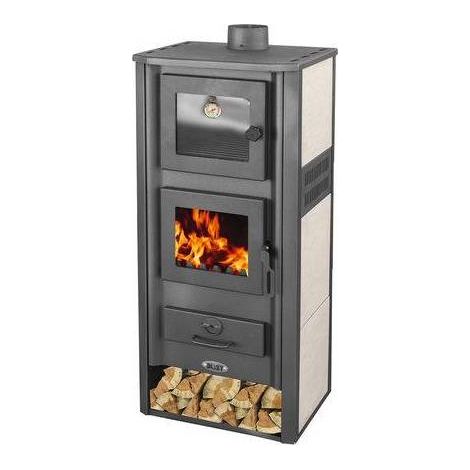 POÊLE À BOIS AVEC FOUR LUCREZIA 12-13 KW Dimensions : Beige
