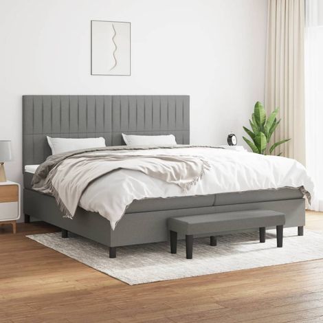 Lit Adulte - Lit à sommier tapissier avec matelas- Lit double - Meuble de Chambre à Coucher - Crème 180x200 cm Tissu DNXGW3568153 CNIS3568153 (1/5)