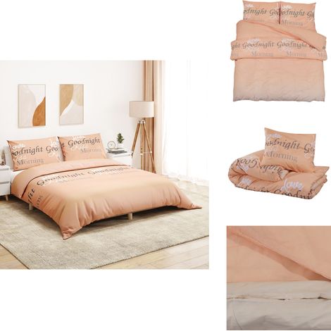 Ensemble de housse de couette rose 200x200 cm Coton - Housses De Couette - Linge De Lit - Literie - Coton - Housse De Couette Rose (1/5)
