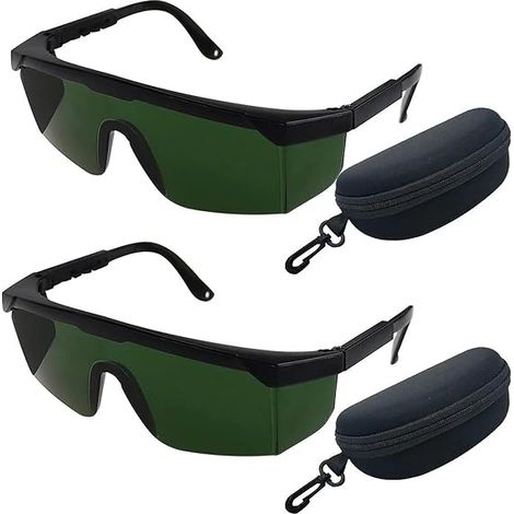 2 Pièces Lunettes de Protection pour Laser Vert - Sécurité pour Niveau Rotatif et Multiligne, Améliore la Visibilité du Faisceau - Boîte Incluse (1/5)