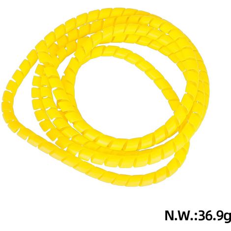 Enrouleur de câble spiralé 8 mm x 2 m, gestionnaire de câbles, trottinette électrique, protection en PP, tube de rangement (1/2)