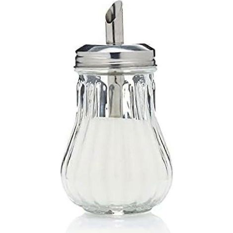 Sucrier en verre Zihaisheng, sucrier rétro pour café, bistro et restaurant (distributeur en verre) (1/5)