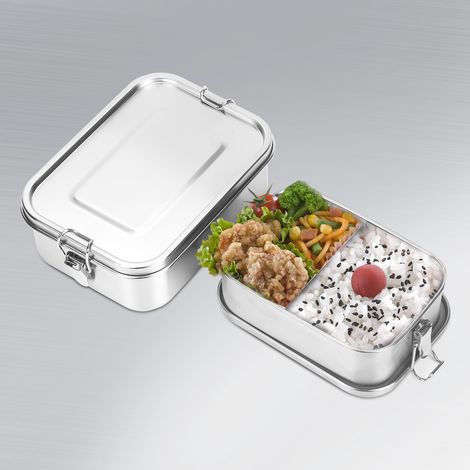 Jiubiaz 1400 ml. Fiambrera de acero inoxidable, sin BPA, resistente y reutilizable (1/5)
