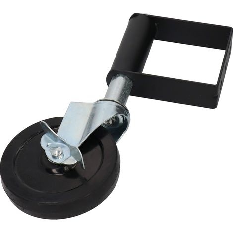 Roulette de portail à ressort, multifonctionnelle, en aluminium, 5 pouces, capacité de charge 90 kg (noire) (1/5)