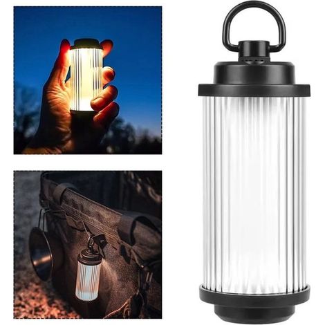 Lampada da campeggio leggera con 5 livelli di luminosità e porta di ricarica USB (tipo C) (1/5)