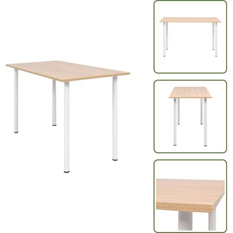 Esstisch 120×60×73 cm Eichenbraun und Weiß - Esstisch - Holztisch - Küchentisch - Esszimmertisch - Moderner Esstisch (1/5)