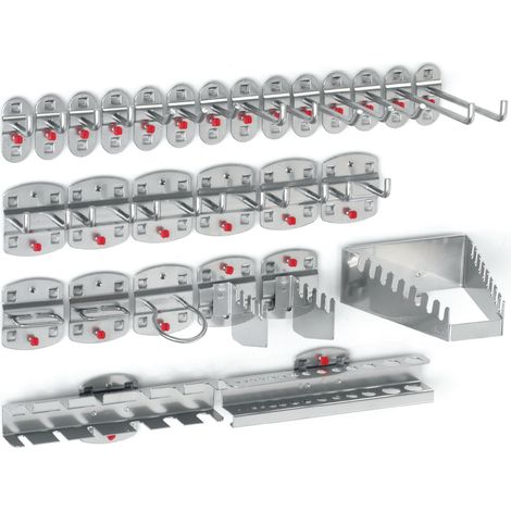 Werkzeughalter 28-tlg. 14 Haken/6 Doppelhaken/8 div. Halter RASTERPLAN