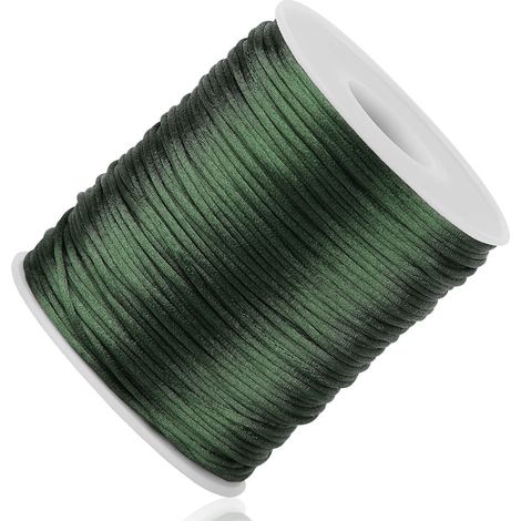 1 Bobine Fil à coudre, Polyester ciré, Résistant, Vert, Pour cuir et plein air (1/5)