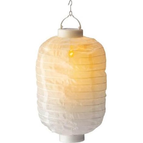 Solarleuchte aus weißem Nylon Ø20 × H30 cm 30 LED
