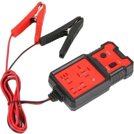12V Automotive Electronic Relay Tester, Battery Relay Tester Test Tool, Auto Relay Diagnostic Tool, Car Battery Checker with Clips, Portable Heat Resistant,