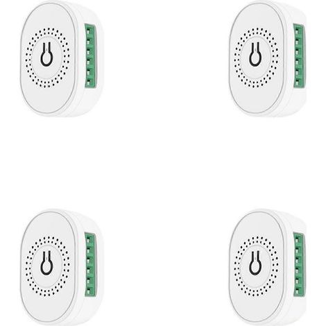 modules de commande Tuya Smart WiFi pour ventilateur de plafond, double mode, réinitialisation, avec interrupteur vocal compatible Alexa et Google Home (blanc). (1/5)