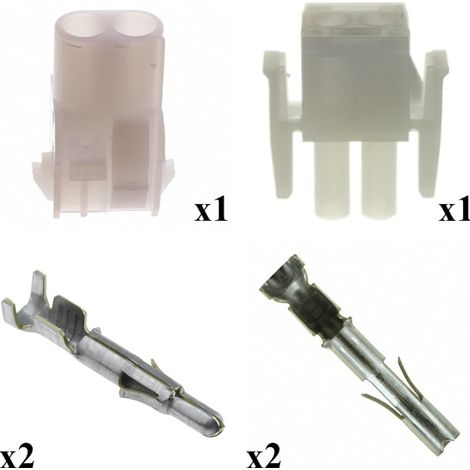 Kit connecteur Mate n lok mâle femelle 2 voies – Ampérage 15A – Matériau PA pour environnements variés – Température -55°C à +105°C – Errebi Group