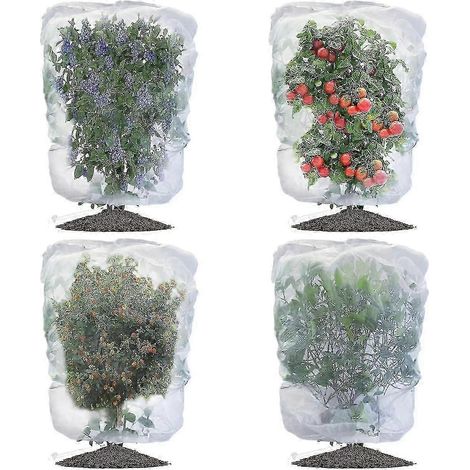 Lot de 4 sacs filets anti-insectes, filets anti-oiseaux pour la protection du jardin, barrière anti-nuisibles pour le jardin (1/5)