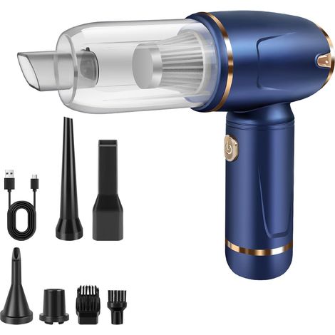 Dépoussiéreur à air comprimé trois en un, aspirateur de voiture, forte aspiration, charge rapide, aspirateur à main, adapté au nettoyage des tapis et des cheveux (1/5)