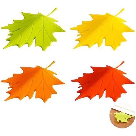 Türstopper, Bodenstopper, dekorative blattförmige Türstopper, für Garten, Haus, Büro – 4 Stück (1/4)
