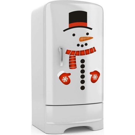 Autocollants de Noël pour fenêtre, décoration de Noël, bonhomme de neige à faire soi-même, aimant pour réfrigérateur, autocollant amovible pour décorations de Noël (1/5)