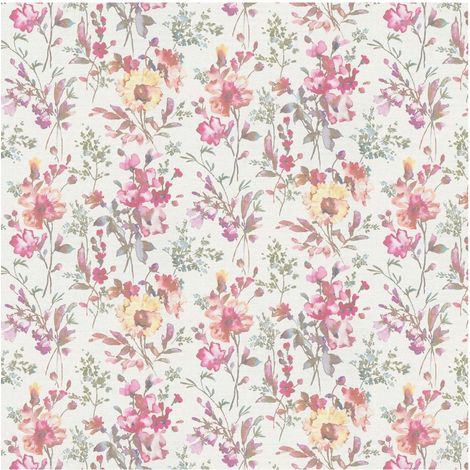 AS Creation Cosmopolitan Petal Poetry White Vinyl Wallpaper Paste The Wall