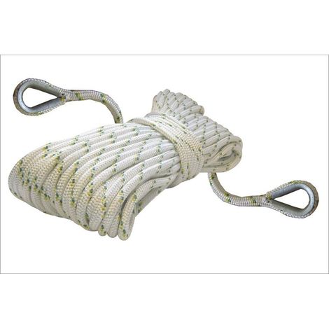 PCA-1216/2ESC 12 mm 200 M Corde de polyester tressés double avec 2 épissures et cosses. Force de rupture : 3300 kg. (1/2)