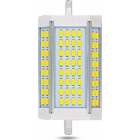 R7S LED-Lampe, 118 mm, 30 W, dimmbar, 3000 lm, Kaltweiß 6000 K, entspricht R7S J118 200 W, 300 W Halogenstift, 200 Grad Licht, R7S 118 mm dimmbare LED-Lampe für Wandleuchte/Stehleuchte/Flutlicht [Ener (1/5)