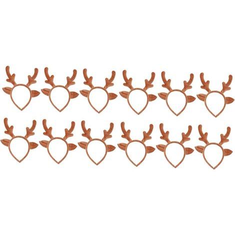 12 Pièces Pantoufles De Renne De Noël Décorations De Renne De Noël à L'intérieur Décor De Renne De Noël Renne De Noël pour L'extérieur Figurines De Rennes De Noël Chaussons Amende (1/5)