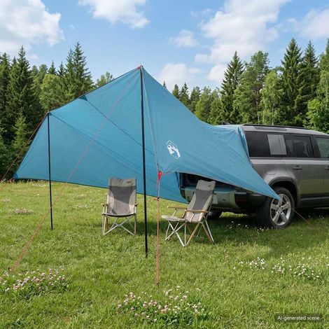 vidaXL Tenda da veicolo Blu 518 x 580 x 215 cm Poliestere e (1/5)