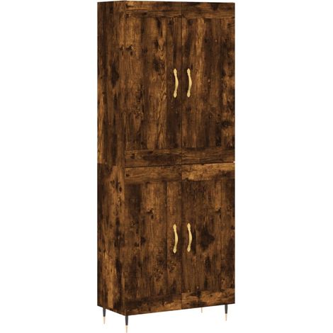 Maison Exclusive - Credenza Rovere Fumo  69,5x34x180 cm in Legno Multistrato