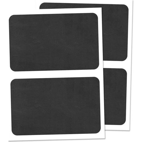 Etiquettes Ardoise - 150 x 100 mm - Effaçables à l'humide - Auto-adhésives pour Bocaux et Surfaces Lisses - 50 Pièces (1/5)
