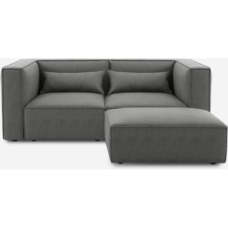 Modernes modulares 2-Sitzer-Sofa aus Stoff mit Ottomane Solv