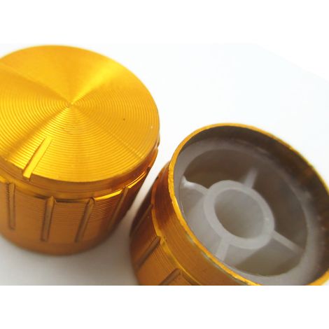Bouton de potentiomètre en alliage d'aluminium, contrôle du volume et de la rotation du son, bouton de lampe sur pied doré (1/5)