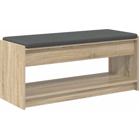 Maison Exclusive - Flurbank mit Kissen mit Regal Sonoma-Eiche 103