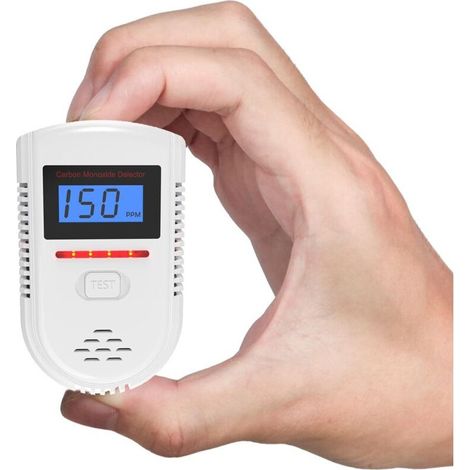 Carbon monoxide detector, carbon monoxide detector with LED display (ppm value always visible) and 85 dB acoustic-visual alarm. (1/5)