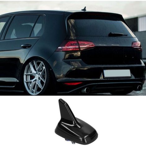 Antenne requin pour voiture – Matériau ABS + métal – Noir brillant – Améliore la réception GPS et GSM – Compatib (1/5)