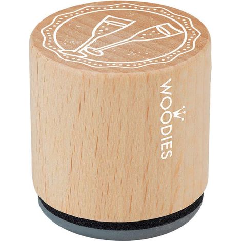 Tampon Verres de Champagne, Bois, 3, 4 x 3, 5 cm (1/2)