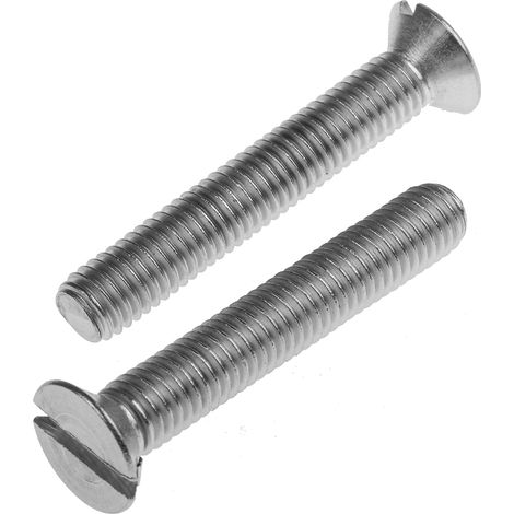 Vis à métaux RS PRO M8 à tête Fraisée fendue en Acier Inoxydable, 50mm ( Prix pour Sachet de 25 )
