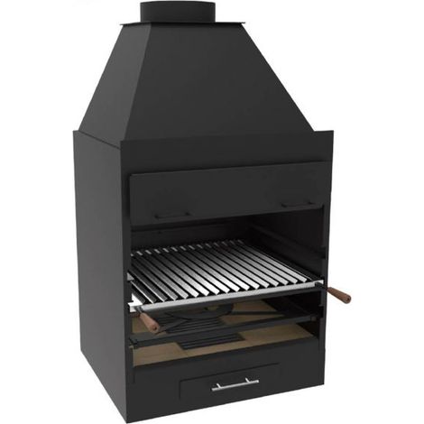 Barbecue BBQ GRANDE FORMATO da 60 cm a carbonella e legna
