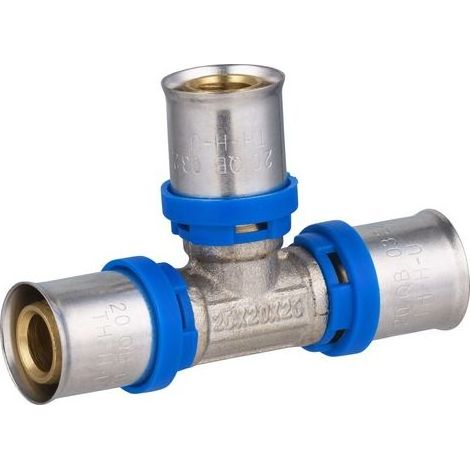 TAISHENGDA – Gleichschenkliges T-Stück für 20-mm-Mehrschichtrohre – Edelstahl-Fitting mit HDPE-Ring – Verstärkte Abdichtung mit EPDM-Dichtungen – Entspricht der NF-Norm (1/5)