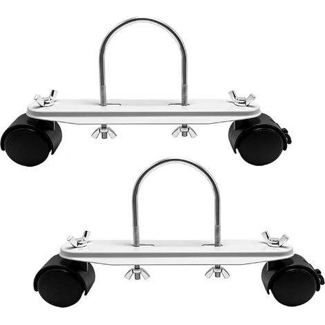 2 Supports Mobiles en Forme De U pour Radiateurs À Huile, roulettes Pivotantes À 360°, Supports pour Palans, roulettes De Mobilité Universelles en Acier De 21 Cm (1/5)