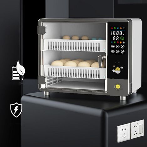 Incubadora automática para 24 huevos – Función de volteo automático, control de temperatura/humedad – 320 x 250 x 190 mm, ABS, conexión por cable, 220 V (UE)