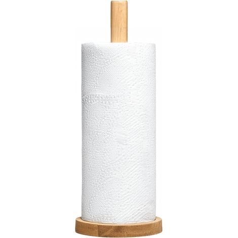 1 Support Papier Hévéa, Bois Dense, Marron, H31 x L12 x P12cm, Cuisine (1/5)