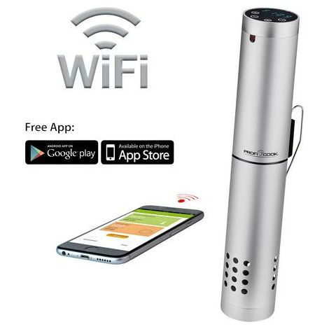 [NEUWERTIG] B-Ware Profi Cook Pc Sv 1159 Sous Vide Stick Vakuumgarer Silber Küchengerät Grau